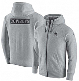Men's Dallas Cowboys Nike Gridiron Gray 2.0 Full-Zip Hoodie - Ash FengYun,baseball caps,new era cap wholesale,wholesale hats